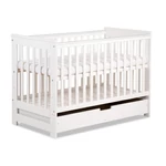 Kép 2/3 - Klups Iwo kiságy + ágyneműtartó 60x120 - fehér