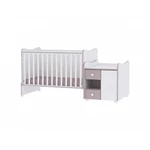 Kép 2/6 - Lorelli MiniMax kombi ágy 72x190 - White & Light Oak / Fehér & Világos tölgy