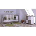 Kép 6/6 - Lorelli MiniMax kombi ágy 72x190 - White & Light Oak / Fehér & Világos tölgy
