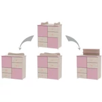 Kép 2/2 - Lorelli Cupboard pelenkázó komód - White & Light Oak / Fehér & Világos Tölgy