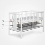 Kép 3/5 - Klups Nati kiságy 60x120 - fehér & szürke