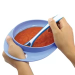 Kép 4/5 - Nuvita EasyEating tányér 2db - blue - 8451