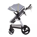 Kép 4/7 - Chipolino Havana babakocsi mózessé alakítható sport résszel - Graphite