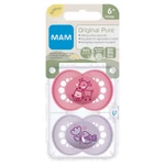 Kép 1/5 - MAM PURE Original szilikon DUPLA cumi 6+ hónap