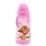 Kép 2/2 - Baby Care Szafari szívószálas sportitató 330 ml - pink