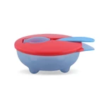 Kép 1/3 - Baby care etető tál + kanál - blue