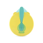 Kép 2/3 - Baby care etető tál + kanál - green