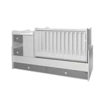 Kép 2/7 - Lorelli MiniMax kombi ágy 72x190 - White & Stone Grey