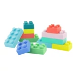 Kép 1/4 - Infantino Super Soft 1st Building Blocks készségfejlesztő építő