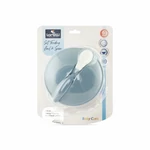 Kép 2/2 - Baby care etető tál + kanál - moonlight blue