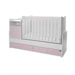 Kép 2/7 - Lorelli Trend PLUS kombi ágy 70x165 - White Orchid Pink
