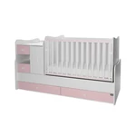 Kép 2/7 - Lorelli MiniMax kombi ágy 72x190 - White / Orchid Pink