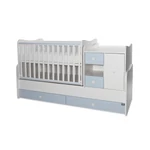 Kép 2/5 - Lorelli MiniMax kombi ágy 72x190 - White / Baby Blue