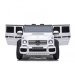 Kép 5/5 - Chipolino Mercedes Maybach G650 elektromos autó bőr üléssel - fehér