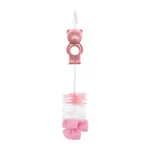 Kép 1/2 - Baby Care cumi és cumisüvegmosó kefe - Bear Blush Pink