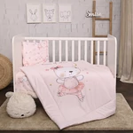 Kép 2/3 - Lorelli 3 részes ágynemű garnitúra - Pink Ballerina Bear