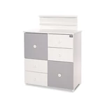 Kép 4/4 - Lorelli Cupboard pelenkázó komód - White & Stone Grey