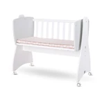 Kép 2/2 - Lorelli First Dreams ringatható bölcső 105x55 - White / Milky Green New