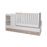 Kép 2/10 - Lorelli Mini Max kombi ágy 190x72 - White Amber New