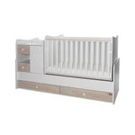 Kép 2/10 - Lorelli Mini Max kombi ágy 190x72 - White Light Oak New