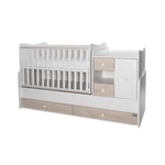 Kép 3/10 - Lorelli Mini Max kombi ágy 190x72 - White Light Oak New