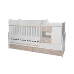 Kép 4/10 - Lorelli Mini Max kombi ágy 190x72 - White Light Oak New