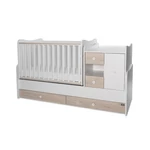 Kép 1/10 - Lorelli Mini Max kombi ágy 190x72 - White Light Oak New