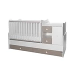 Kép 1/10 - Lorelli Mini Max kombi ágy 190x72 - White String New