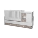 Kép 5/10 - Lorelli Mini Maxi kombi ágy 190x72 - White Artwood New