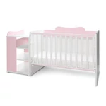 Kép 2/6 - Lorelli Multi kombi ágy 190x72 - White Orchid Orchid Pink