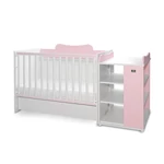 Kép 1/6 - Lorelli Multi kombi ágy 190x72 - White Orchid Orchid Pink