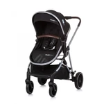 Kép 2/7 - Chipolino AURA babakocsi mózessé alakítható sportrésszel - Obsidian/Silver