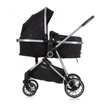 Kép 6/7 - Chipolino AURA babakocsi mózessé alakítható sportrésszel - Obsidian/Silver