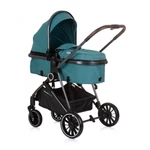 Kép 1/7 - Chipolino AURA babakocsi mózessé alakítható sportrésszel - Teal