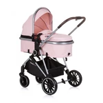 Kép 1/7 - Chipolino AURA babakocsi mózessé alakítható sportrésszel - Flamingo