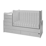 Kép 2/10 - Lorelli Maxi Plus kombi ágy 70x160 - Trio White