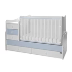 Kép 2/10 - Lorelli Maxi Plus kombi ágy 70x160 - Trio White/Baby Blue