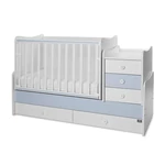 Kép 3/10 - Lorelli Maxi Plus kombi ágy 70x160 - Trio White/Baby Blue