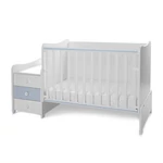 Kép 7/10 - Lorelli Maxi Plus kombi ágy 70x160 - Trio White/Baby Blue