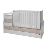 Kép 2/10 - Lorelli Maxi Plus kombi ágy 70x160 - Trio White/Ligh Oak