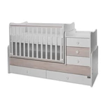 Kép 4/10 - Lorelli Maxi Plus kombi ágy 70x160 - Trio White/Ligh Oak