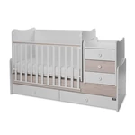 Kép 5/10 - Lorelli Maxi Plus kombi ágy 70x160 - Trio White/Ligh Oak