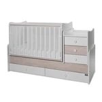 Kép 1/10 - Lorelli Maxi Plus kombi ágy 70x160 - Trio White/Ligh Oak