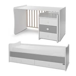 Kép 2/6 - Lorelli Maxi Plus kombi ágy 70x160 - White/Stone Grey új