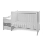 Kép 6/6 - Lorelli Maxi Plus kombi ágy 70x160 - White/Stone Grey új
