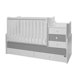 Kép 1/6 - Lorelli Maxi Plus kombi ágy 70x160 - White/Stone Grey új