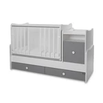 Kép 2/8 - Lorelli Trend PLUS kombi ágy 70x165 - White Stone Grey ÚJ