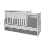 Kép 1/8 - Lorelli Trend PLUS kombi ágy 70x165 - White Stone Grey ÚJ
