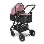 Kép 1/7 - Lorelli Alba multifunkciós babakocsi + adapter - Premium Pink