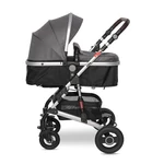 Kép 2/7 - Lorelli Alba multifunkciós babakocsi + adapter - Premium Steel Grey
